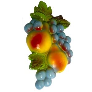 Vibrant Vintage Gorgeous Blue berry Fruit Wall Art Decor hand made chalk…